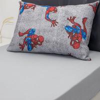 Jogo De Cama Solteiro 2 Pçs Homem-aranha 70% Algodão 30% Poliéster Spider Wall Cinza - 2