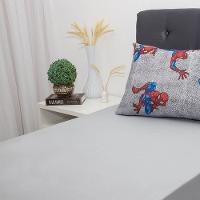 Jogo De Cama Solteiro 2 Pçs Homem-aranha 70% Algodão 30% Poliéster Spider Wall Cinza - 3
