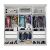 Guarda Roupa Casal Isabela Branco 3 Portas De Correr E 9 Espelhos Minastex - 7