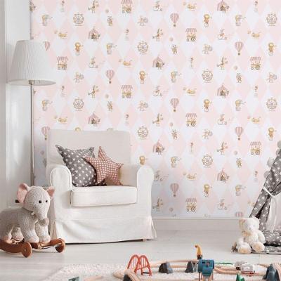 Papel De Parede Enzo Circo Rosa 282-1