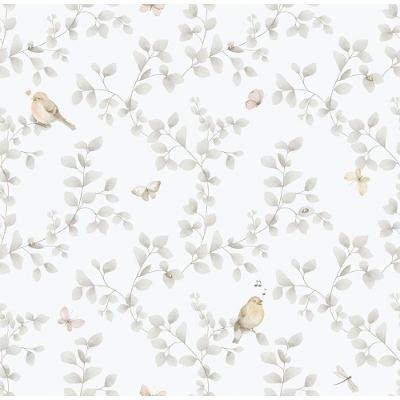 Papel De Parede Enzo Folhagem Cinza 284-2