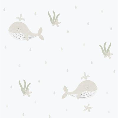 Papel De Parede Enzo Baleia Bege 281-3