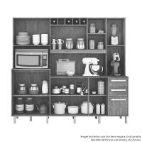 Armário De Cozinha Petra Cinamomo Com Off White 11 Portas 2 Gavetas Cinamomo Com Off White - 3