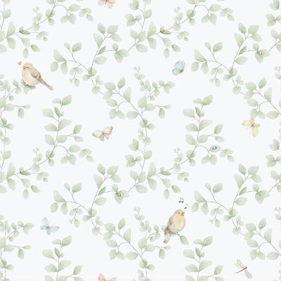 Papel De Parede Enzo Folhagem Azul 284-3