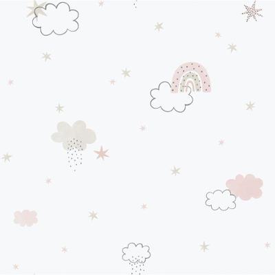 Papel De Parede Enzo Arco-íris Rosa 288-1