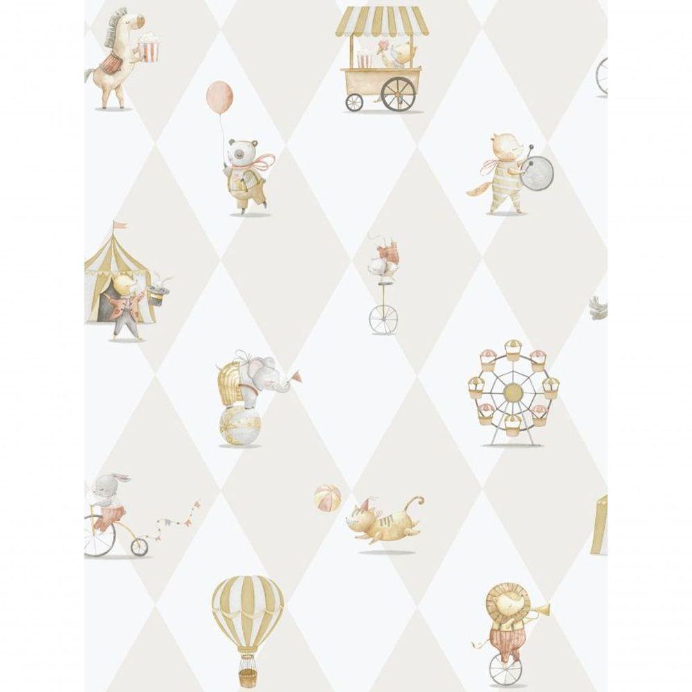 Papel De Parede Enzo Circo Bege 282-3 - 1