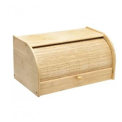 Porta Pães Com Tampa Retrátil Ecokitchen Bambu 38 Cm - Mimo Style - Bm20354