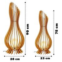 Kit Com 2 Luminária De Chão Ana Maria MDF Cru - 90x28cm E 75x23cm - 1