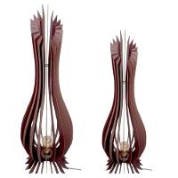 Kit Com 2 Luminária De Chão Ana Maria MDF Cru - 90x28cm E 75x23cm - 9