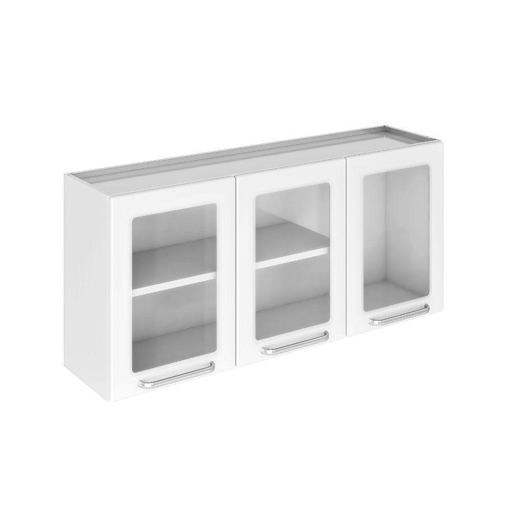 Armário Aéreo Tarsila 3 Portas Vidro Ipv3-120 Itatiaia Branco - 1