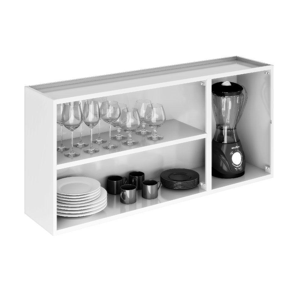 Armário Aéreo Tarsila 3 Portas Vidro Ipv3-120 Itatiaia Branco - 4