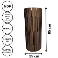 Luminária De Chão Mdf Torre De Pisa Marrom - 85x25cm - 1