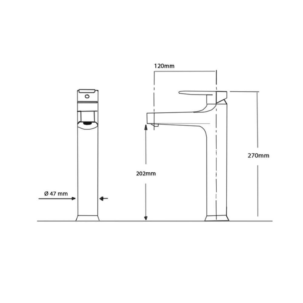 Cuba Para Banheiro Vox Kohler Sobrepor Redonda 42x42cm Branca Com Misturador Taut Bica Alta Cromado - 9