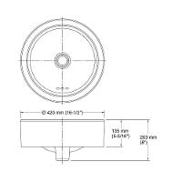 Cuba Para Banheiro Vox Kohler Sobrepor Redonda 42x42cm Branca Com Misturador Taut Bica Alta Cromado - 5