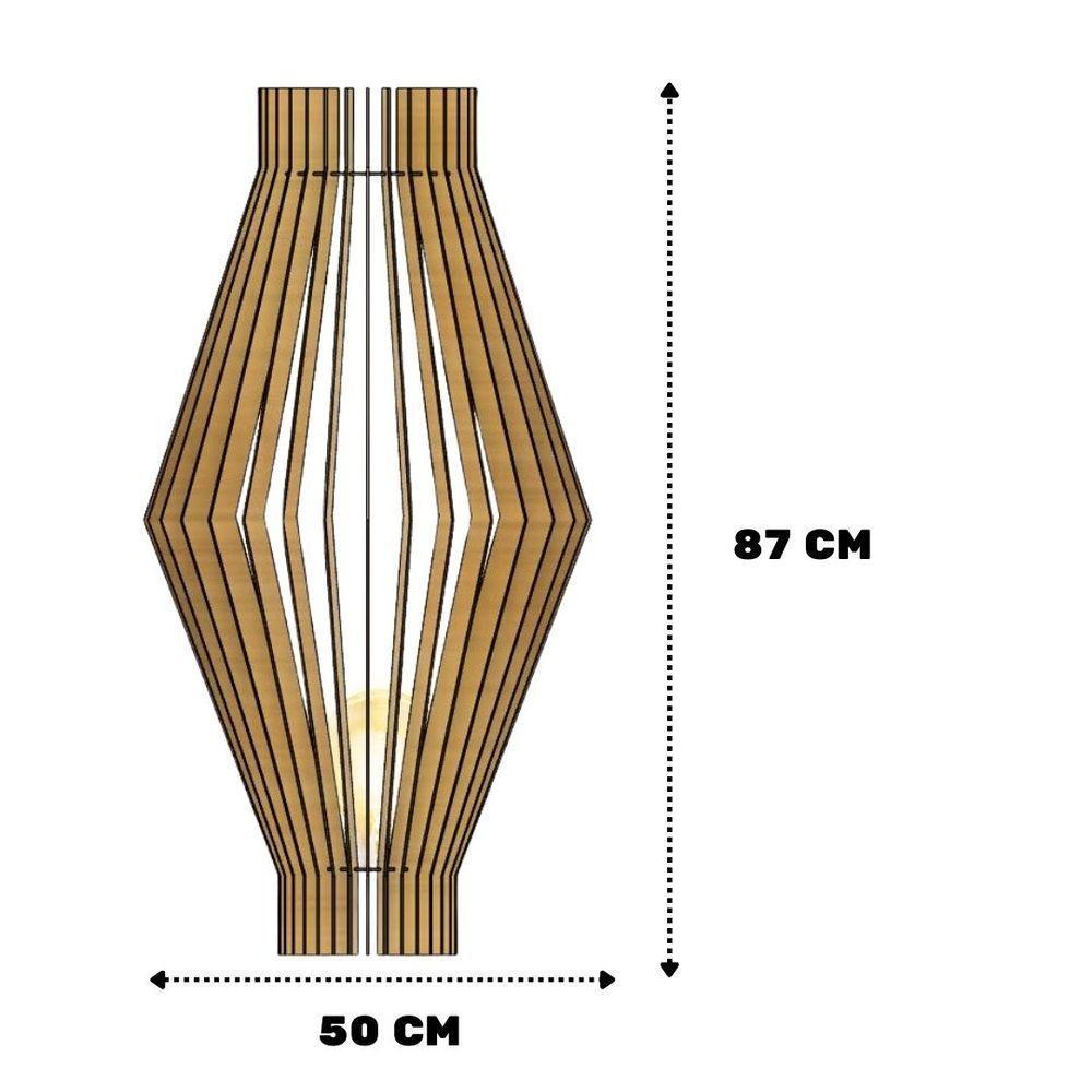 Luminária De Chão Acrópole Mdf Luminária Mdf Cru - 4