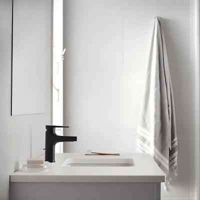 Cuba Para Banheiro Caxton Kohler Embutir Retangular 44x33cm Branca Com Misturador Taut Bica Baixa Black Matte