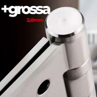 Dobradiça Para Porta Haga 3.1/2 Com Rolamento Embutir 60kg Inox 304 Com 3 Peças