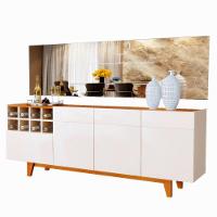 Balcão Buffet 3 Portas E 1 Gaveta Duna Mavaular Off White Com Naturalle - 3