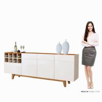 Balcão Buffet 3 Portas E 1 Gaveta Duna Mavaular Off White Com Naturalle - 7