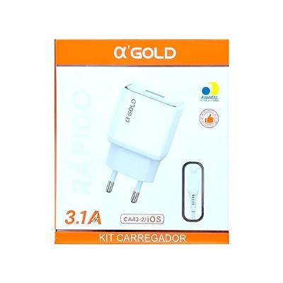 Adaptador de Carregador Tomada Turbo 3.1a Cabo Usb IOS