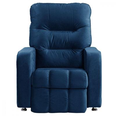 Poltrona Reclinavel Do Papai Maldivas Veludo Azul Marinho Azul