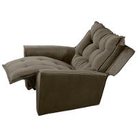 Poltrona Reclinavel Do Papai Para Sala King Tecido Veludo Castor - 5