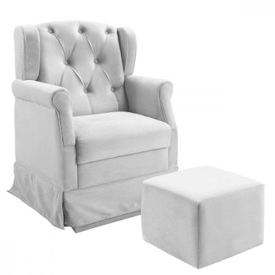 Poltrona Balanço Ternura Veludo - Star Confort Branco
