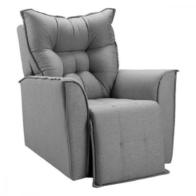 Poltrona Reclinavel Do Papai Para Sala King Linho Chumbo Chumbo