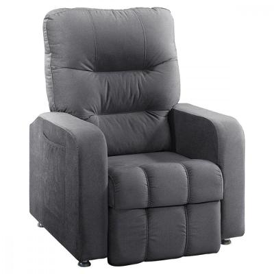 Poltrona Reclinavel Do Papai Maldivas Veludo Chumbo Chumbo