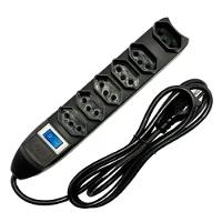 Filtro De Linha Régua Extensão Com 6 Tomadas 2p+t Com Cabo 1.5 Mts Preto - 1