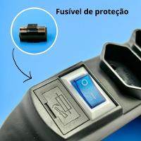 Filtro De Linha Régua Extensão Com 6 Tomadas 2p+t Com Cabo 1.5 Mts Preto - 2