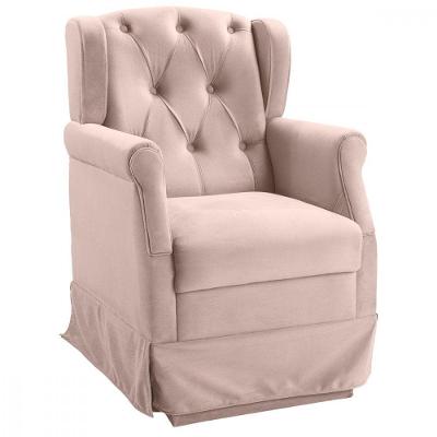 Poltrona Balanço Ternura Veludo - Star Confort Rose