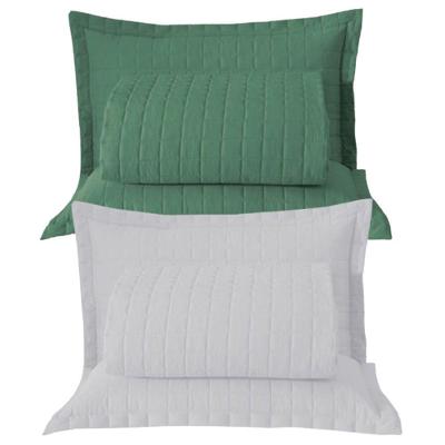 Combo 2 Kit Cobre Leito Colcha Monaco Casal Dupla Face - Verde - Branco - 100% Poliéster