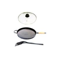 Frigideira Antiaderente Cabo Tampa Vidro 30Cm E Espátula - 1