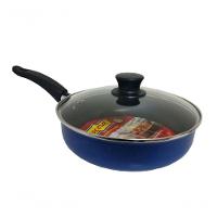 Frigideira Antiaderente Alta 18cm Tampa De Vidro Azul Docesa - 1