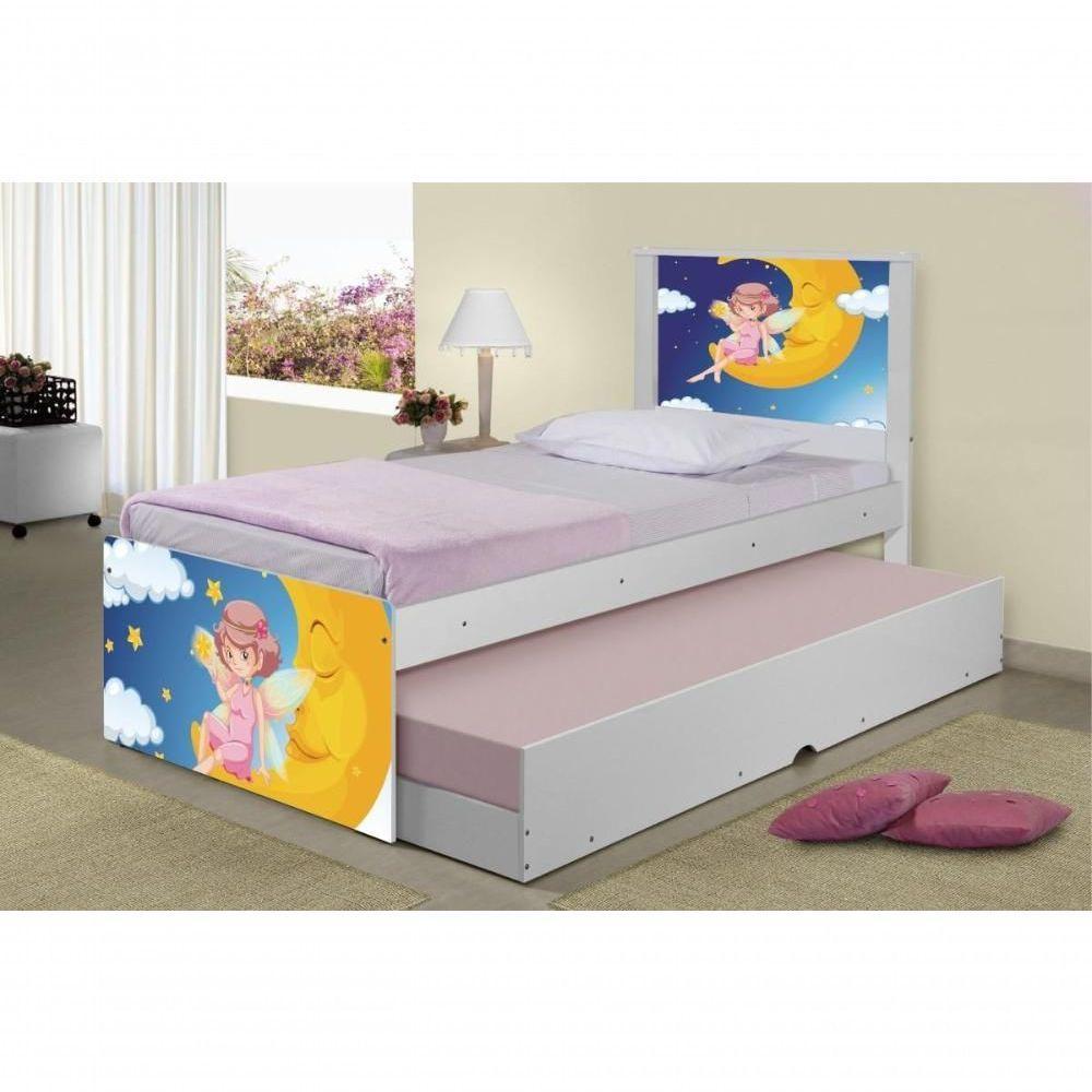 Bicama Juvenil Adesivada Fadinha Encantada Com Colchões - 3