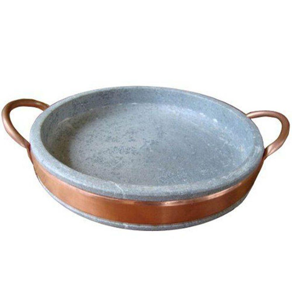 Frigideira em Pedra Sabão com Alça de Cobre 20,0 Cm - 1