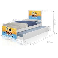 Bicama Juvenil Adesivada Pirata Com Colchões - 1