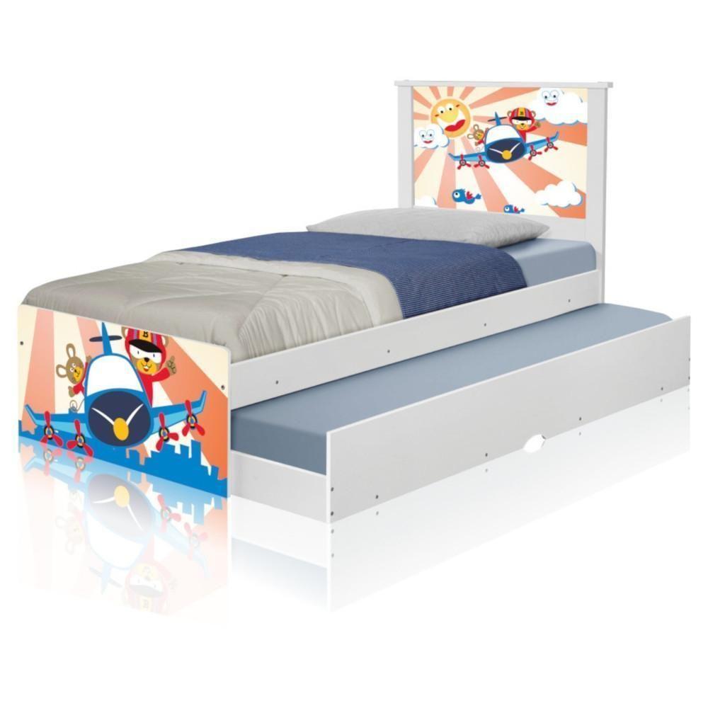 Bicama Juvenil Adesivada Patrulha Ursinhos Com Colchões - 2