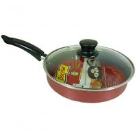 Frigideira 3 Ovos Tampa Vidro Antiaderente Cereja Docesar - 1