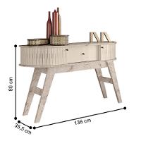 Aparador E Mesa De Centro Montreal Calacata Off White - 2
