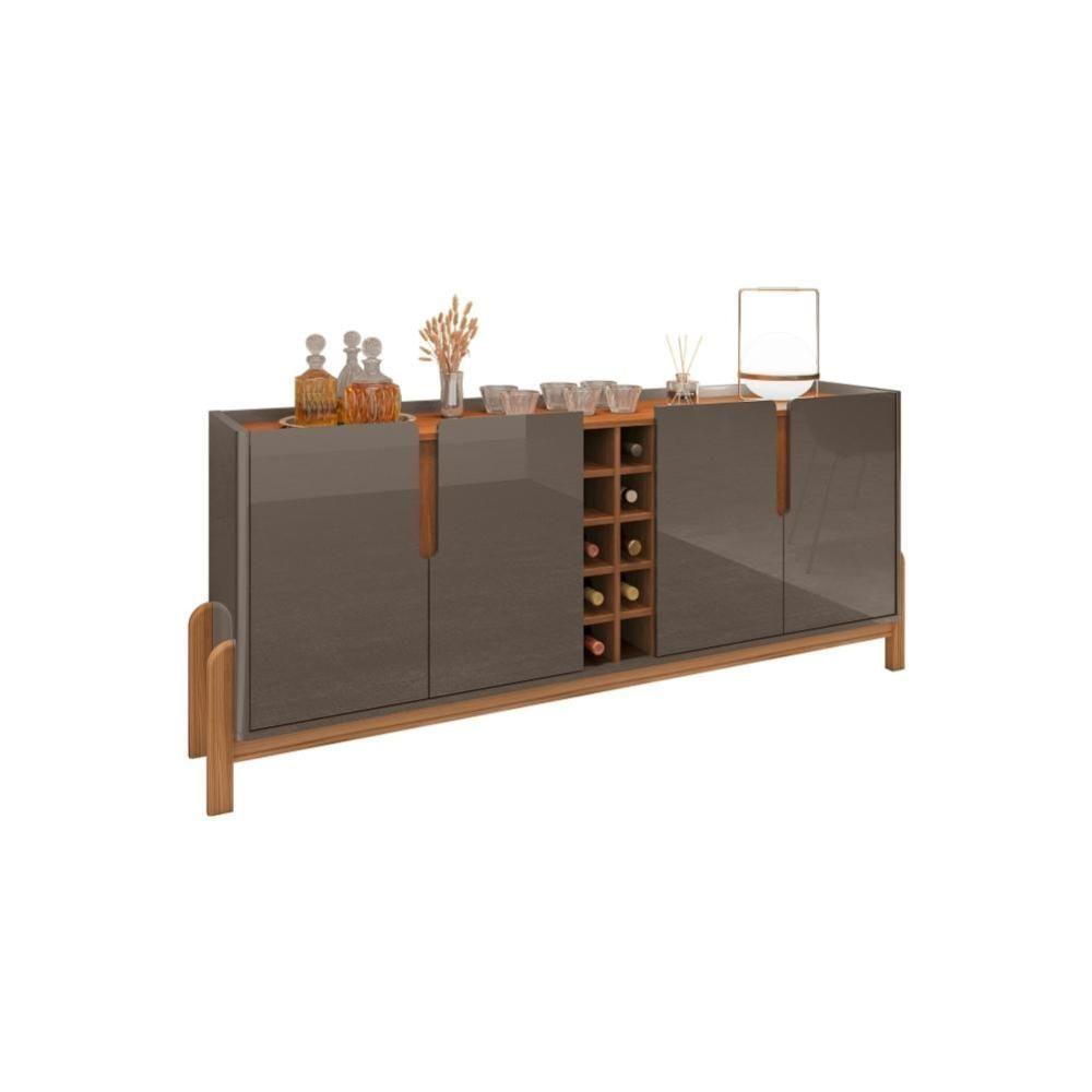 Buffet 4 Portas Adega Ranger Cinza Perola Cedro - 3