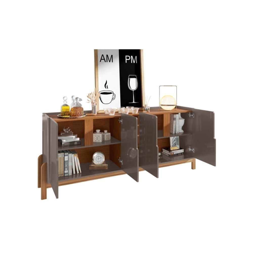 Buffet 4 Portas Adega Ranger Cinza Perola Cedro - 5