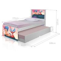 Bicama Juvenil Com Cabeceira Adesivada Sereia Nas Pedras - 1