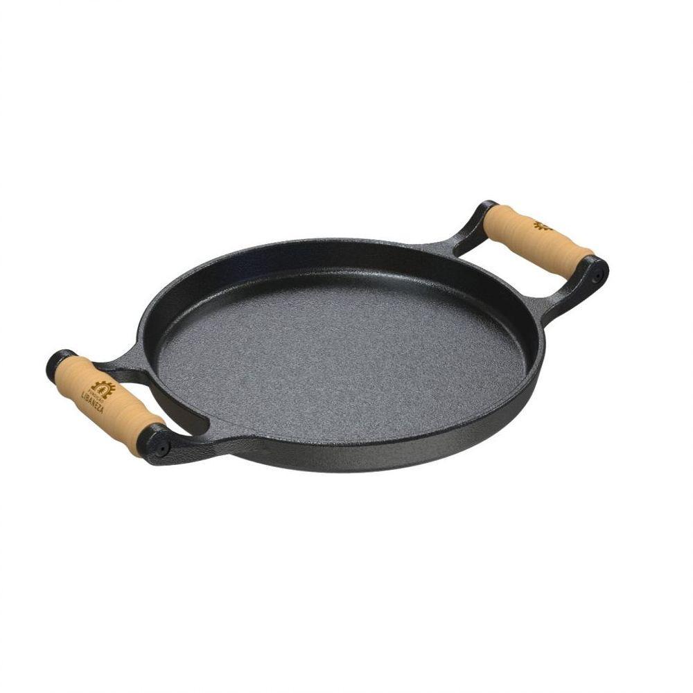 Frigideira Ferro Fundido Com Alças De Madeira Sem Tampa 22Cm - 1