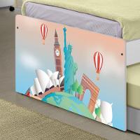 Bicama Juvenil Com Cabeceira Adesivada Volta Ao Mundo - 5