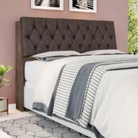 Cabeceira Box Queen Isis Chocolate Com Capitonê Marrom - 1