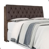 Cabeceira Box Queen Isis Chocolate Com Capitonê Marrom - 3