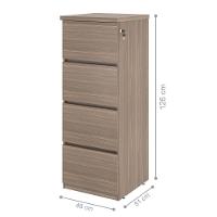 Arquivo Com 4 Gavetas Com Chave Jessica Affara - 2