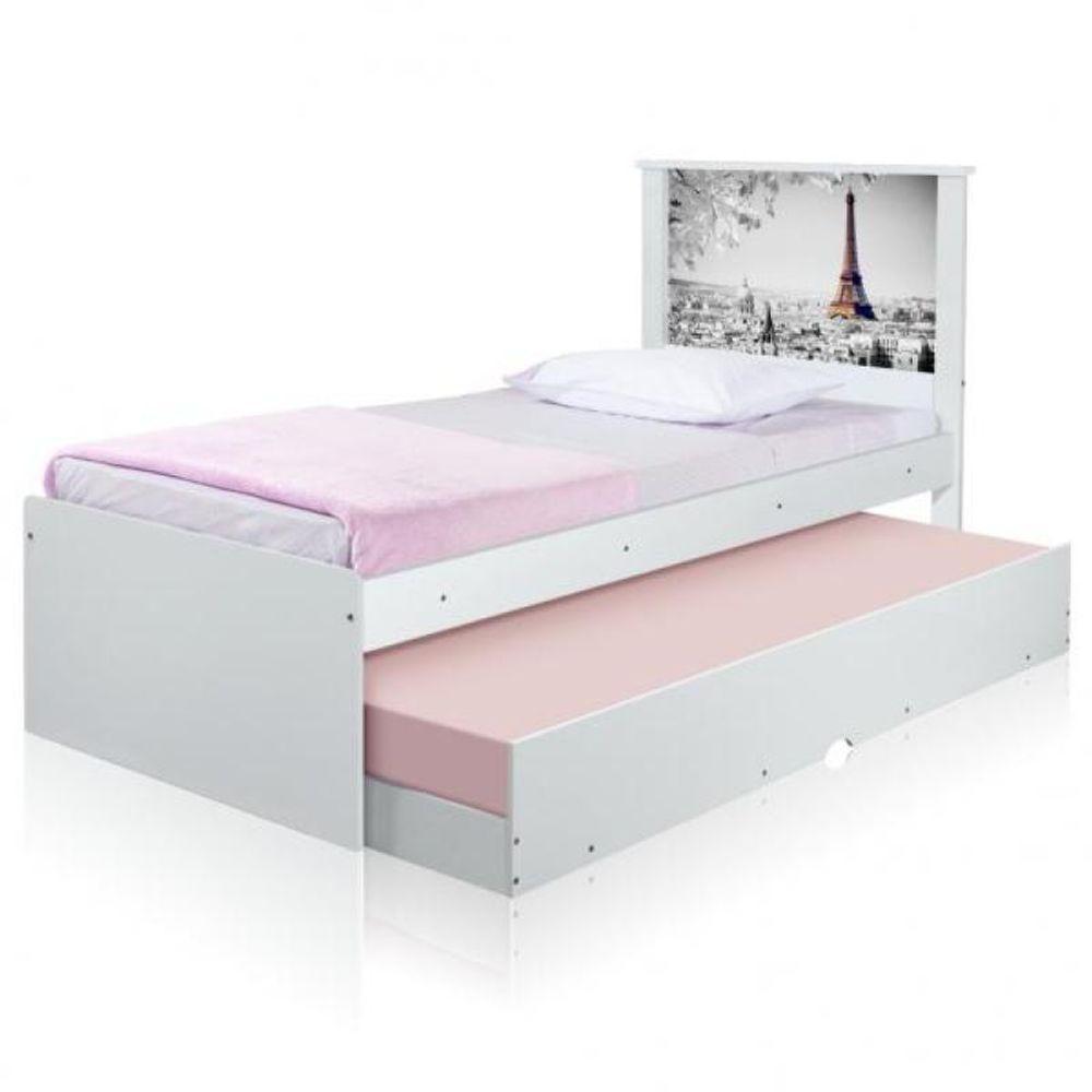 Cama Bibox Solteiro Cidade Paris Com Colchões - 2